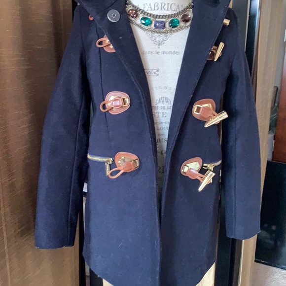Adorable Designer Peacoat coat, Size P, Color Blue - Picture 1 of 14